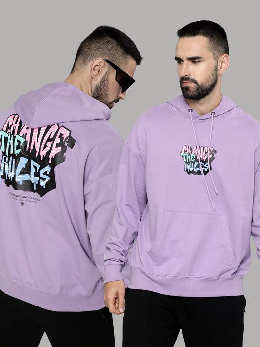 Change Rules Lavender Loose fit Full Sleeve Sweatshirt