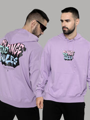 Change Rules Lavender Loose fit Full Sleeve Sweatshirt