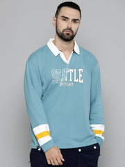 Seattle Denim Blue Full Sleeve Full Sleeve Polo T-Shirt