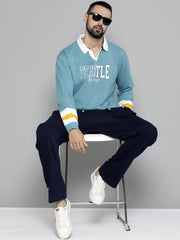 Seattle Denim Blue Full Sleeve Full Sleeve Polo T-Shirt