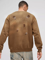 Losangles Brown Full Sleeve Sweatshirt