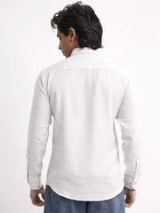 Super Twill White Full Sleeve Shirt