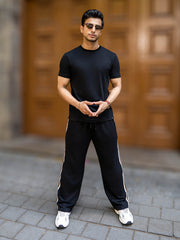 Tri-Color Black Trackpant