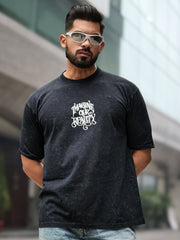 Vintage Acid Wash Black Half Sleeve T-Shirt