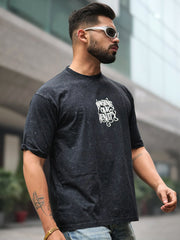 Vintage Acid Wash Black Half Sleeve T-Shirt