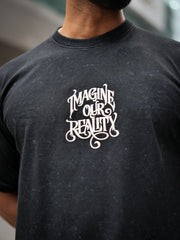 Vintage Acid Wash Black Half Sleeve T-Shirt