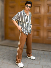 TwinLine Tape Brown Trackpant