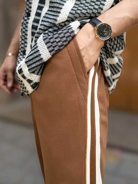 TwinLine Tape Brown Trackpant