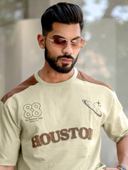 Houston Brown Half Sleeve T-Shirt