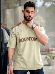Houston Brown Half Sleeve T-Shirt