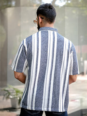 Stripe Black Half Sleeve Polo T-Shirt