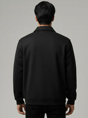 V Panel Black Full Sleeve Shacket