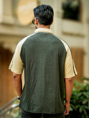 Born to Disrupt Olive Half Sleeve Polo T-Shirt