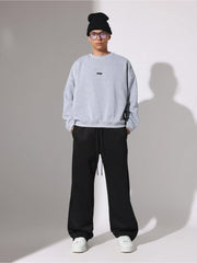 Double Pintuck Black Baggy Fit Pant