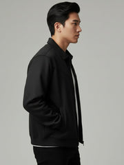 V Panel Black Full Sleeve Shacket