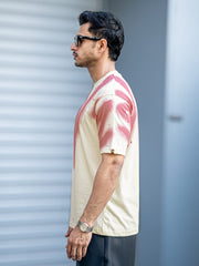 Graffiti Spray Cream Half Sleeve T-Shirt