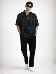 Fadeform Black Half Sleeve Polo T-Shirt