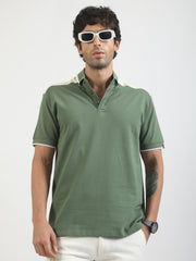 Liberte Hunter Green Half Sleeve Polo T-Shirt