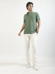 Liberte Hunter Green Half Sleeve Polo T-Shirt