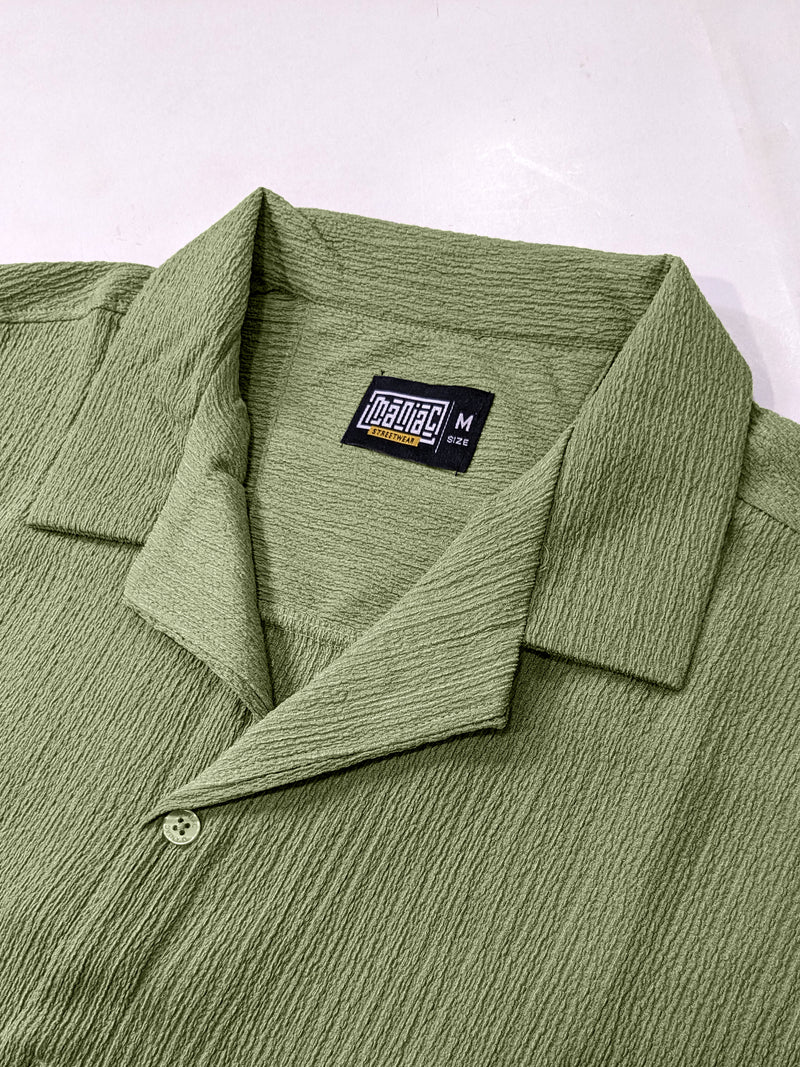 Bubble Green Half Sleeve Shirt