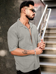 Cubic Grey Half Sleeve Shirt
