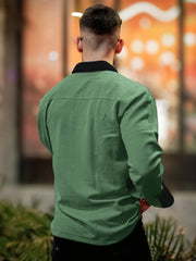 Brooklyn Knit Berly Green Full Sleeve Shirt