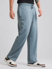 Canvas Baggy Fit Light Grey Track Pant