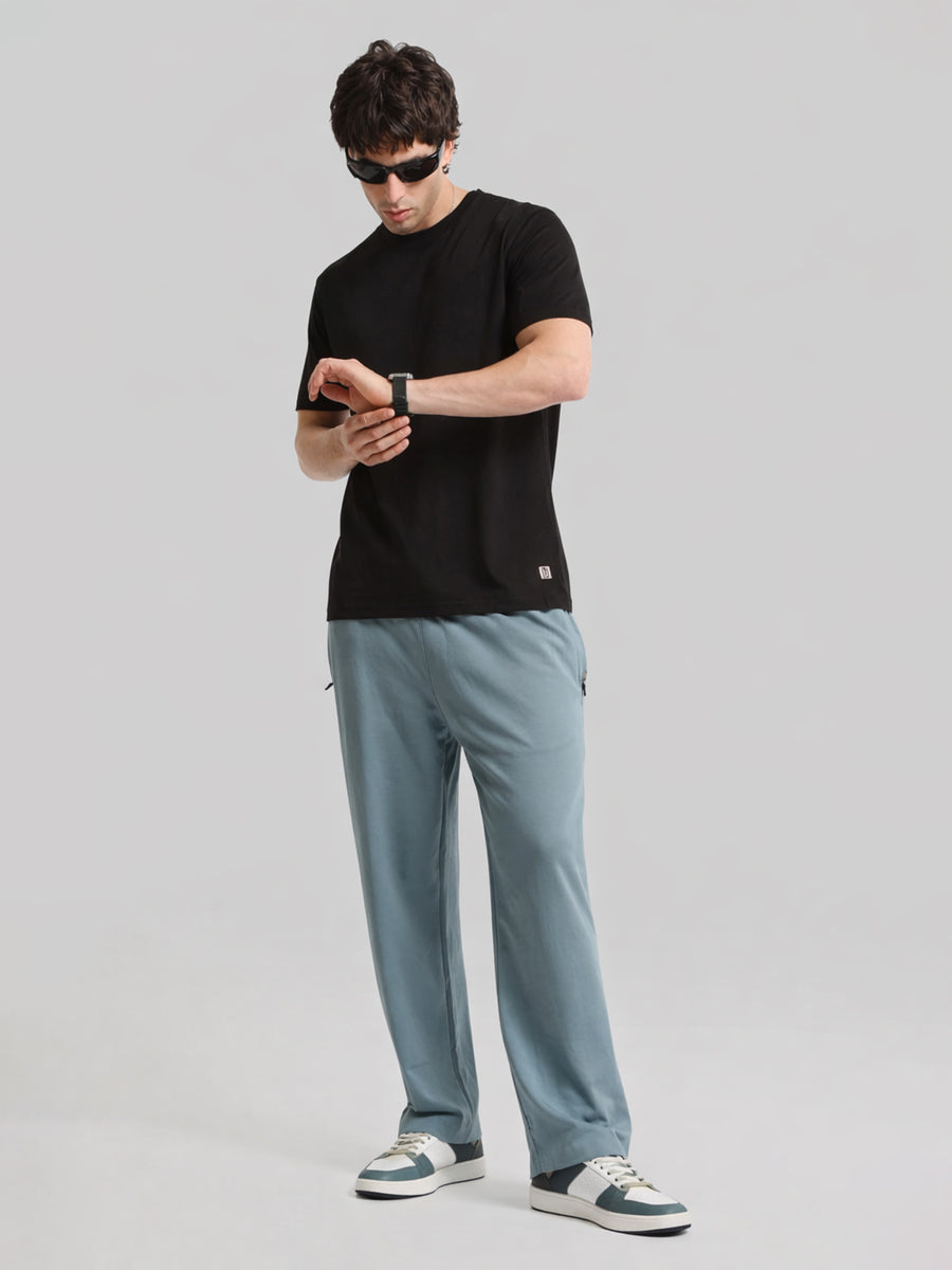 Canvas Baggy Fit Light Grey Track Pant