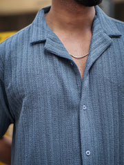 Teraknit Dark Grey Half Sleeve Shirt
