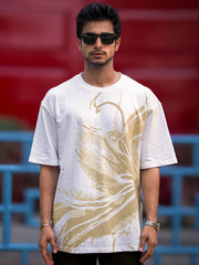 Nature Noise Half Sleeve White T-Shirt