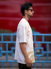 Nature Noise Half Sleeve White T-Shirt