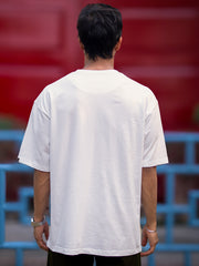 Nature Noise Half Sleeve White T-Shirt