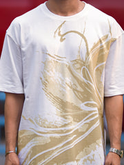 Nature Noise Half Sleeve White T-Shirt