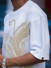 Nature Noise Half Sleeve White T-Shirt