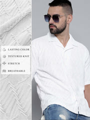 Creased White Half Sleeve Shirt