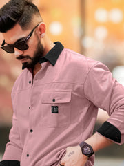 Brooklyn Knit Pink Full Sleeve Shirt