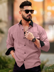 Brooklyn Knit Pink Full Sleeve Shirt