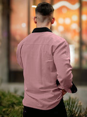 Brooklyn Knit Pink Full Sleeve Shirt