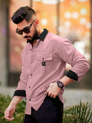Brooklyn Knit Pink Full Sleeve Shirt