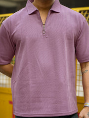 Brooklyn Half Zipper Dark Green Polo Half Sleeve T-Shirt