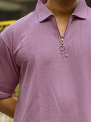 Brooklyn Half Zipper Dark Green Polo Half Sleeve T-Shirt