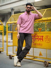 Brooklyn Half Zipper Dark Green Polo Half Sleeve T-Shirt