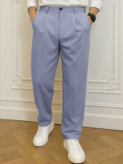 Korean Light Grey Elastic Trouser