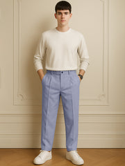 Korean Light Grey Elastic Trouser