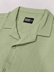 Elliot Knit Lite Green Lycra Half Sleeve Shirt