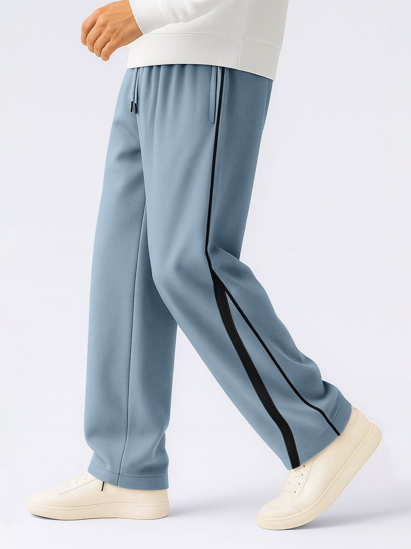 Light Grey power piping baggy trackpant for men