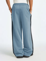 Baggy Fit Side Taped Light Grey Pant