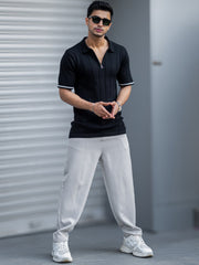 Korean Light Grey Belted Trouser