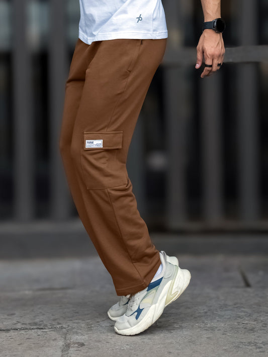 Solid Brown Baggy Fit Cargo