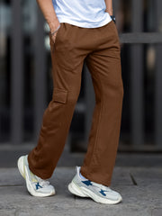 Solid Brown Baggy Fit Cargo